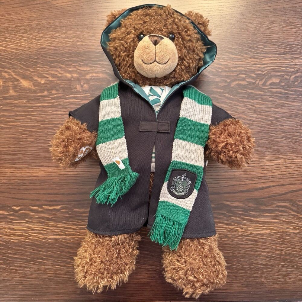 Bear Build A Bear Workshop Slytherin Harry Potter Plush Stuffed Animal Robe 17"
